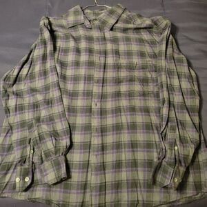 MENS 2XLB FLANNEL BUTTON DOWN SHIRT